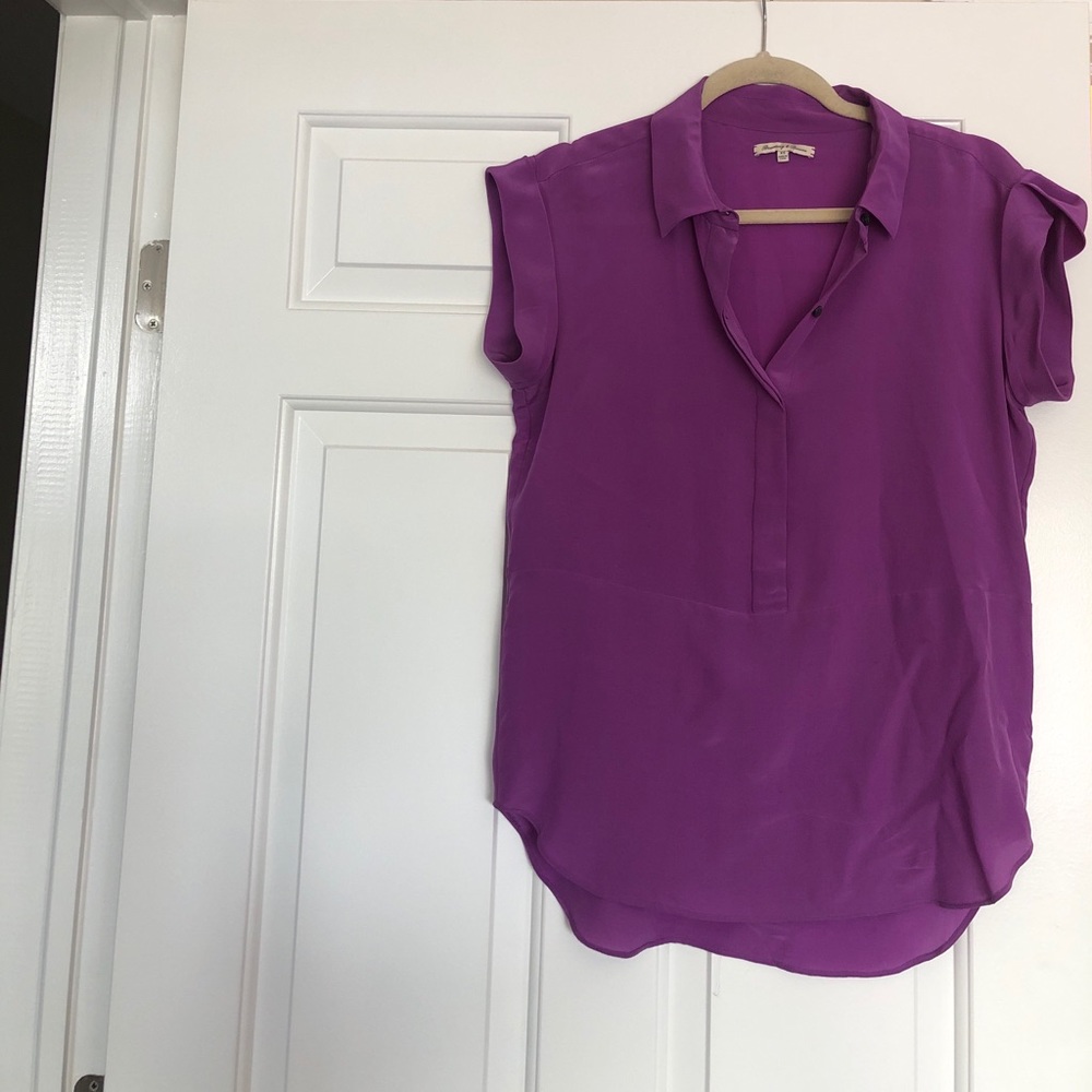 Purple silk top